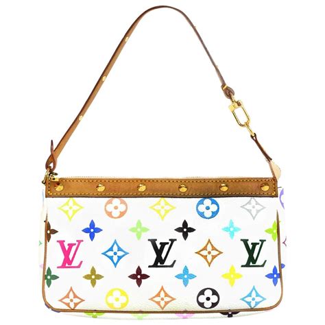 white louis vuitton bag with colored letters|louis vuitton colorful print.